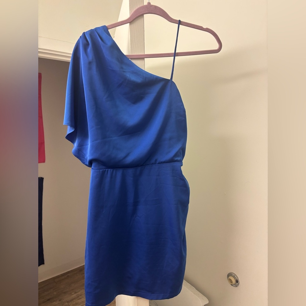 TCEC Royal Blue One-Shoulder Dress